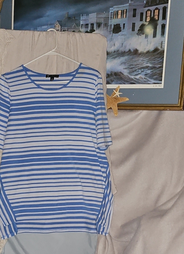 GUC N Touch Women's Blue Striped Top